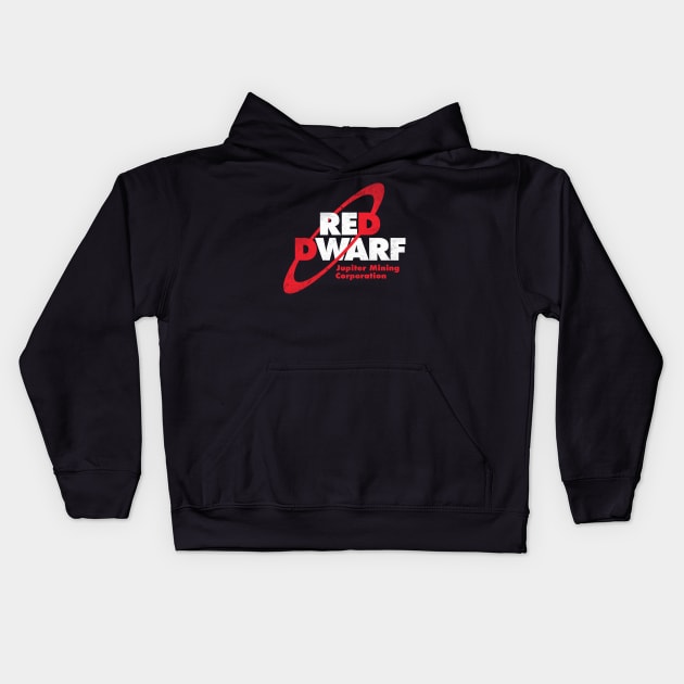 Red Dwarf Jupiter Mining Corporation Kids Hoodie by technofaze